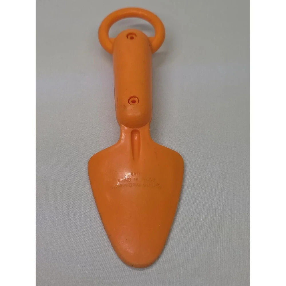 Vintage Collectable Kids Orange McDonalds Birdie the early bird garden shovel